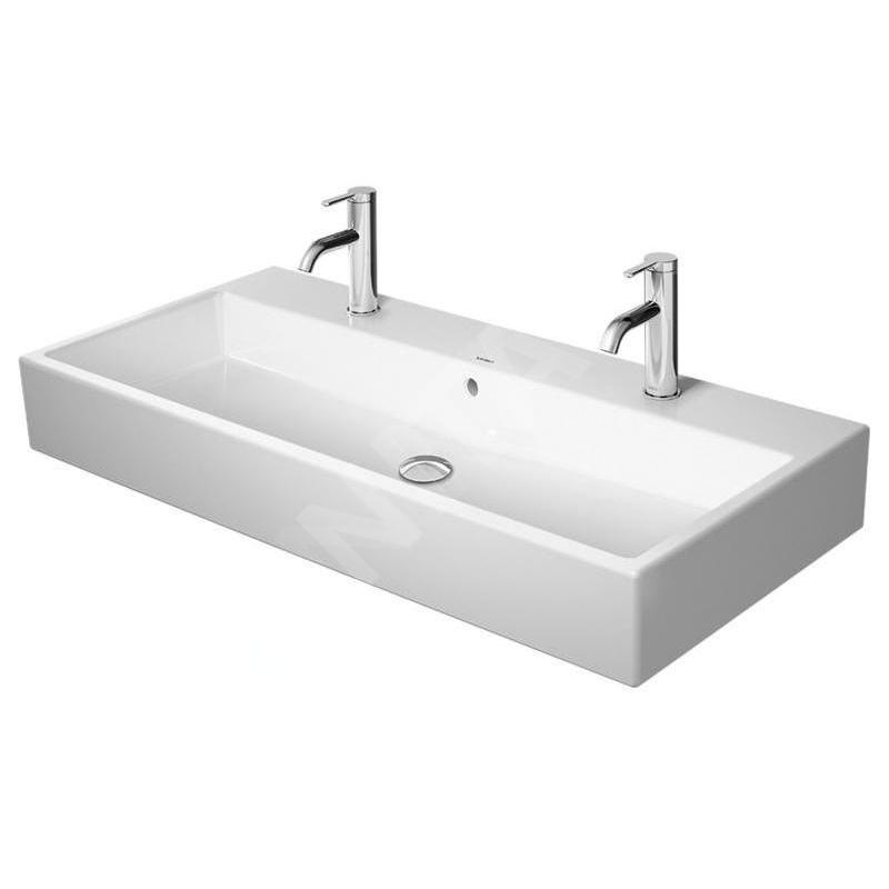 Duravit Vero Air - Double-lavabo 1000x470 mm, avec trop-plein, avec trou pour robinetterie, WonderGliss, blanc 23501000241 Duravit Vero Air - Double-lavabo 1000x470 mm, avec trop-plein, avec trou pour robinetterie, WonderGliss, blanc 23501000241
