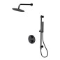 Cersanit Zen - Set de douche avec thermostat encastré, avec corps d’encastrement, diamètre 25 cm, noir S952-033 Cersanit Zen - Set de douche avec thermostat encastré, avec corps d’encastrement, diamètre 25 cm, noir S952-033