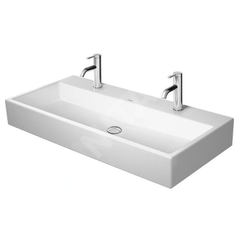 Duravit Vero Air - Meuble-lavabo double 1000x470 mm, sans trop-plein, avec trou pour robinetterie, blanc 2350100072