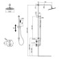 Cersanit Zen - Set de douche avec thermostat encastré, avec corps d’encastrement, diamètre 25 cm, noir S952-033 Cersanit Zen - Set de douche avec thermostat encastré, avec corps d’encastrement, diamètre 25 cm, noir S952-033