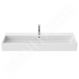 Duravit Vero Air - Lavabo 1200x470 mm, avec trop-plein, trou pour robinetterie, WonderGliss, blanc 23501200001