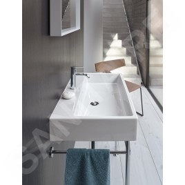 Duravit Vero Air - Lavabo 1200x470 mm, avec trop-plein, trou pour robinetterie, WonderGliss, blanc 23501200001