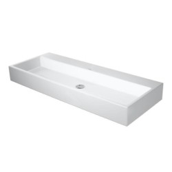 Duravit Vero Air - Double-lavabo 1200x470 mm, sans trop-plein, sans trou pour robinetterie, WonderGliss, blanc 23501200701
