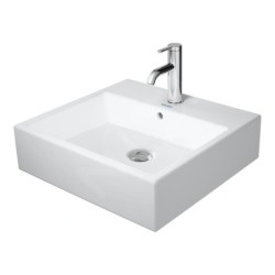 Duravit Vero Air - Lavabo 500x470 mm, avec trop-plein, avec 1 trou pour robinetterie, WonderGliss, blanc 23505000001