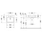 Duravit Vero Air - Meuble lavabo 500x470 mm, avec trop-plein, avec 1 trou pour robinetterie, WonderGliss, blanc 23505000271 Duravit Vero Air - Meuble lavabo 500x470 mm, avec trop-plein, avec 1 trou pour robinetterie, WonderGliss, blanc 23505000271