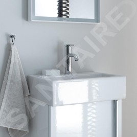 Duravit Vero Air - Meuble lavabo 500x470 mm, avec trop-plein, avec 1 trou pour robinetterie, WonderGliss, blanc 23505000271