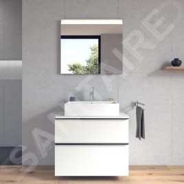 Duravit Vero Air - Meuble lavabo 600x470 mm, avec trop-plein, avec 1 trou pour robinetterie, blanc 2350600027