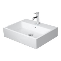 Duravit Vero Air - Meuble lavabo 600x470 mm, avec trop-plein, avec 1 trou pour robinetterie, WonderGliss, blanc 23506000271