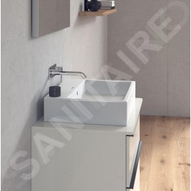 Duravit Vero Air - Meuble lavabo 600x470 mm, avec trop-plein, sans trou de robinetterie, WonderGliss, blanc 23506000281