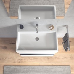 Duravit Vero Air - Lavabo 700x470 mm, avec trop-plein, avec 1 trou pour robinetterie, WonderGliss, blanc 23507000001