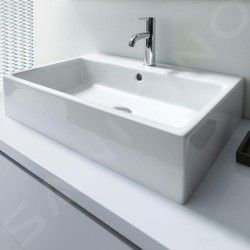 Duravit Vero Air - Meuble lavabo 700x470 mm, avec trop-plein, avec 1 trou pour robinetterie, blanc 2350700027