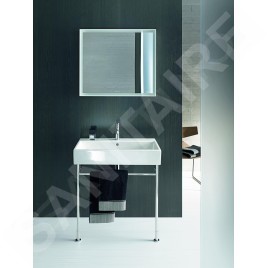 Duravit Vero Air - Lavabo 700x470 mm, sans trop-plein, avec 1 trou pour robinetterie, WonderGliss, blanc 23507000411