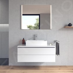 Duravit Vero Air - Vasque 600x380 mm, sans trop-plein, sans trou de robinetterie, WonderGliss, blanc 23516000001