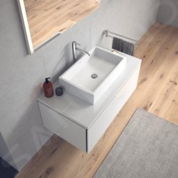 Duravit Vero Air - Vasque 600x380 mm, sans trop-plein, sans trou de robinetterie, WonderGliss, blanc 23516000001
