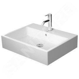 Duravit Vero Air - Vasque 600x470 mm, avec trop-plein, avec 1 trou pour robinetterie, WonderGliss, blanc 23526000001