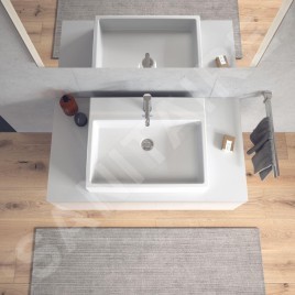 Duravit Vero Air - Vasque 600x470 mm, avec trop-plein, avec 1 trou pour robinetterie, WonderGliss, blanc 23526000001