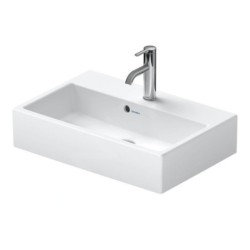 Duravit Vero Air - Lavabo 600x400 mm, avec trop-plein, avec 1 trou pour robinetterie, WonderGliss, blanc 23686000001