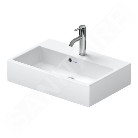 Duravit Vero Air - Meuble lavabo 600x400 mm, avec trop-plein, avec 1 trou pour robinetterie, WonderGliss, blanc 23686000271