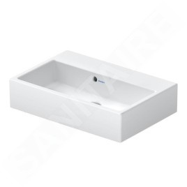 Duravit Vero Air - Lavabo 600x400 mm, avec trop-plein, sans trou de robinetterie, WonderGliss, blanc 23686000601