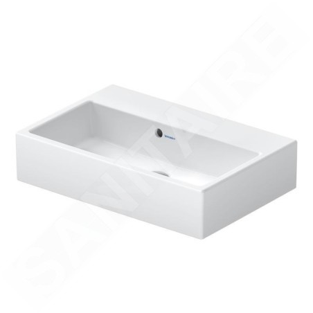 Duravit Vero Air - Lavabo 600x400 mm, avec trop-plein, sans trou de robinetterie, WonderGliss, blanc 23686000601