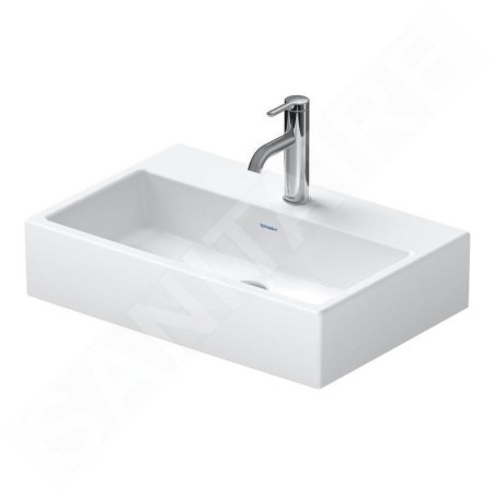 Duravit Vero Air - Meuble lavabo 600x400 mm, sans trop-plein, avec 1 trou pour robinetterie, WonderGliss, blanc 23686000711