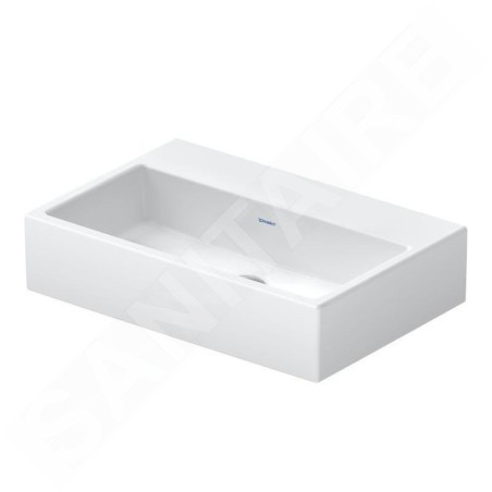 Duravit Vero Air - Meuble lavabo 600x400 mm, sans trop-plein, sans trou de robinetterie,  WonderGliss, blanc 23686000791