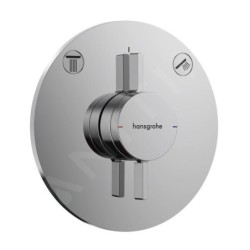 Hansgrohe - Set de douche avec mitigeur encastré, corps d’encastrement, diamètre 25 cm, 3 jets, chrome SANI21HHH004