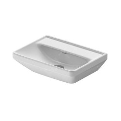 Duravit D-Neo - Lavabo 450x340 mm, sans trou pour robinetterie, blanc 0738450070