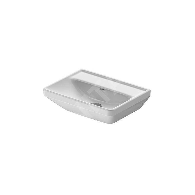Duravit D-Neo - Lavabo 450x340 mm, sans trou pour robinetterie, blanc 0738450070