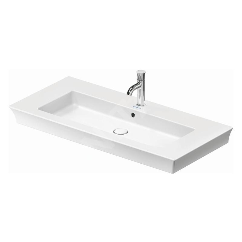 Duravit White Tulip - Lavabo de meuble 1050x490 mm, avec 1 trou pour robinetterie, avec WonderGliss, blanc 23631000001 Duravit White Tulip - Lavabo de meuble 1050x490 mm, avec 1 trou pour robinetterie, avec WonderGliss, blanc 23631000001