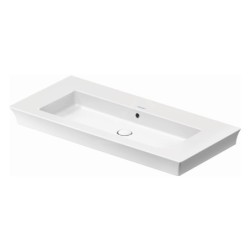 Duravit White Tulip - Lavabo de meuble 1050x490 mm, sans trou pour robinetterie, avec WonderGliss, blanc 23631000601