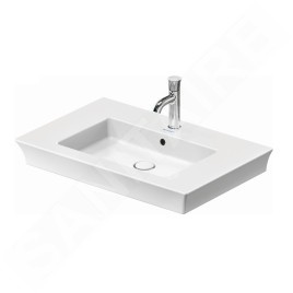 Duravit White Tulip - Lavabo 750x490 mm, 1 trou pour robinetterie, WonderGliss, blanc 23637500001