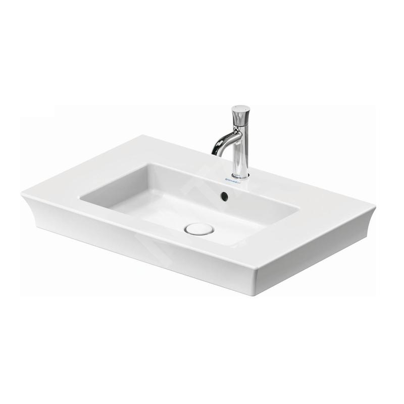 Duravit White Tulip - Lavabo 750x490 mm, 1 trou pour robinetterie, WonderGliss, blanc 23637500001 Duravit White Tulip - Lavabo 750x490 mm, 1 trou pour robinetterie, WonderGliss, blanc 23637500001