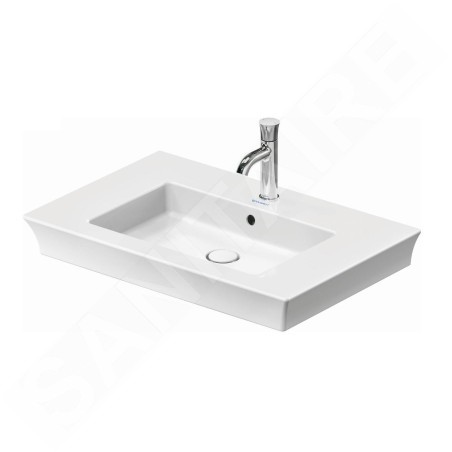 Duravit White Tulip - Lavabo 750x490 mm, 1 trou pour robinetterie, WonderGliss, blanc 23637500001