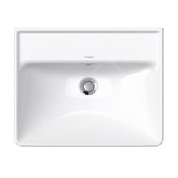 Duravit D-Neo - Lavabo 550x440 mm, sans trou pour robinetterie, blanc 2366550060