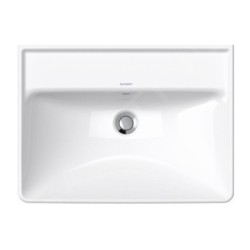 Duravit D-Neo - Lavabo 600x440 mm, sans trou pour robinetterie, blanc 2366600060