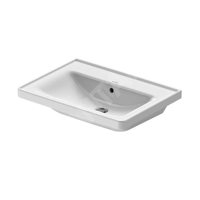 Duravit D-Neo - Lavabo 650x480 mm, sans trou pour robinetterie, blanc 2367650060 Duravit D-Neo - Lavabo 650x480 mm, sans trou pour robinetterie, blanc 2367650060