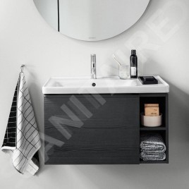 Duravit D-Neo - Lavabo de meuble 800x480 mm, 1 trou pour robinetterie à gauche, blanc 2369800000