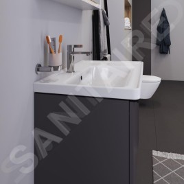 Duravit D-Neo - Lavabo de meuble 800x480 mm, 1 trou pour robinetterie à gauche, blanc 2369800000
