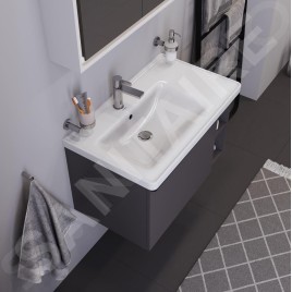 Duravit D-Neo - Lavabo de meuble 800x480 mm, 1 trou pour robinetterie à gauche, blanc 2369800000