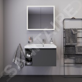 Duravit D-Neo - Lavabo pour meuble 800x480 mm, sans trou pour robinetterie, blanc 2370800060