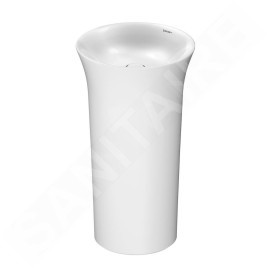 Duravit White Tulip - Lavabo autoportant 500x500x900 mm, sans trou pour robinetterie, blanc 2702500070
