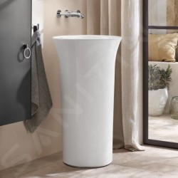 Duravit White Tulip - Lavabo autoportant 500x500x900 mm, sans trou pour robinetterie, blanc 2703500070