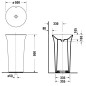 Duravit White Tulip - Lavabo autoportant 500x500x900 mm, sans trou pour robinetterie, avec WonderGliss, blanc 27035000701 Duravit White Tulip - Lavabo autoportant 500x500x900 mm, sans trou pour robinetterie, avec WonderGliss, blanc 27035000701