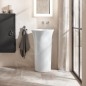 Duravit White Tulip - Lavabo autoportant 500x500x900 mm, sans trou pour robinetterie, avec WonderGliss, blanc 27035000701 Duravit White Tulip - Lavabo autoportant 500x500x900 mm, sans trou pour robinetterie, avec WonderGliss, blanc 27035000701
