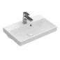 Villeroy & Boch Avento - Lavabo Compact 550x370 mm, avec trop-plein, trou pour robinet, CeramicPlus, Stone White 4A0055RW Villeroy & Boch Avento - Lavabo Compact 550x370 mm, avec trop-plein, trou pour robinet, CeramicPlus, Stone White 4A0055RW