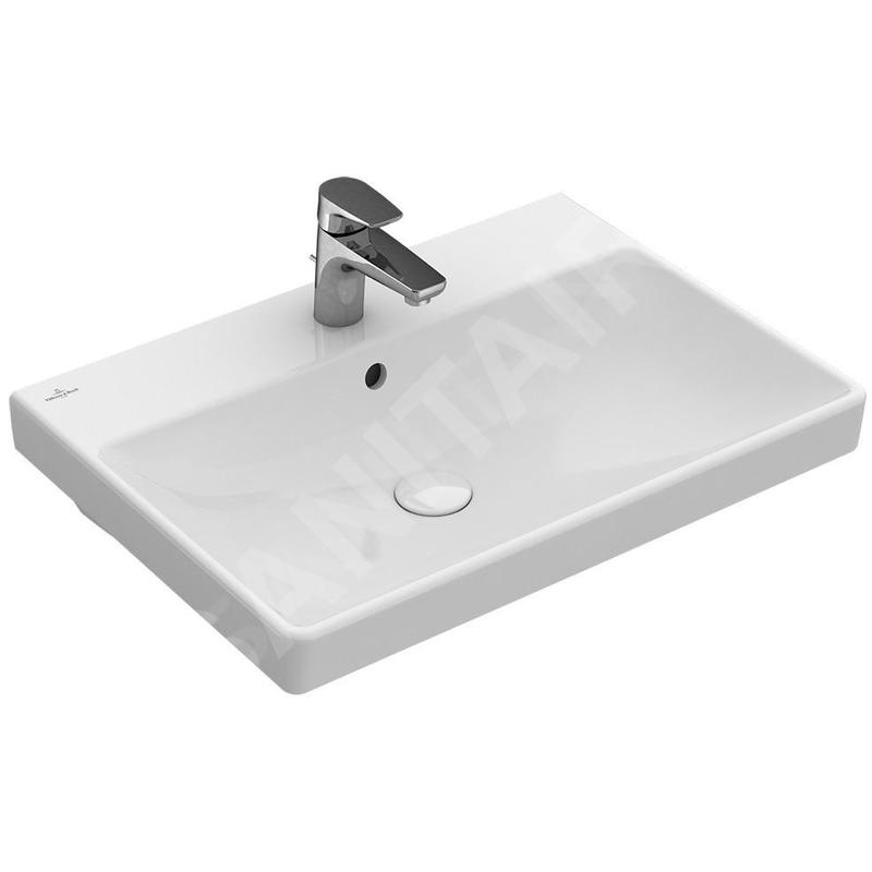 Villeroy & Boch Avento - Meuble-lavabo 650x470 mm, avec trop-plein, trou pour robinet, CeramicPlus, Stone White 415865RW Villeroy & Boch Avento - Meuble-lavabo 650x470 mm, avec trop-plein, trou pour robinet, CeramicPlus, Stone White 415865RW