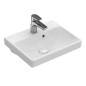 Villeroy & Boch Avento - Lave-mains 450x370 mm, avec trop-plein, trou pour robinet, CeramicPlus, Stone White 735845RW