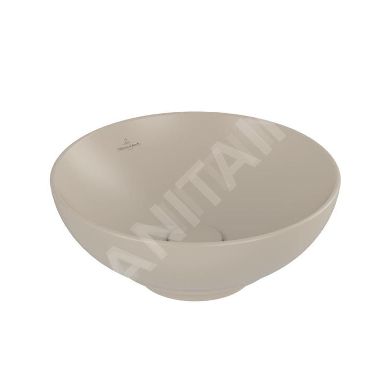 Villeroy & Boch Loop&Friends - Vasque, diamètre 380 mm, avec trop-plein, CeramicPlus, amande 4A4500AM Villeroy & Boch Loop&Friends - Vasque, diamètre 380 mm, avec trop-plein, CeramicPlus, amande 4A4500AM