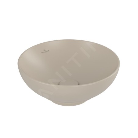 Villeroy & Boch Loop&Friends - Vasque, diamètre 380 mm, avec trop-plein, CeramicPlus, amande 4A4500AM